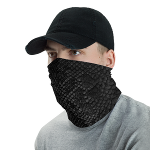 Black Snake Skin Neck Gaiter Masks by Design Express