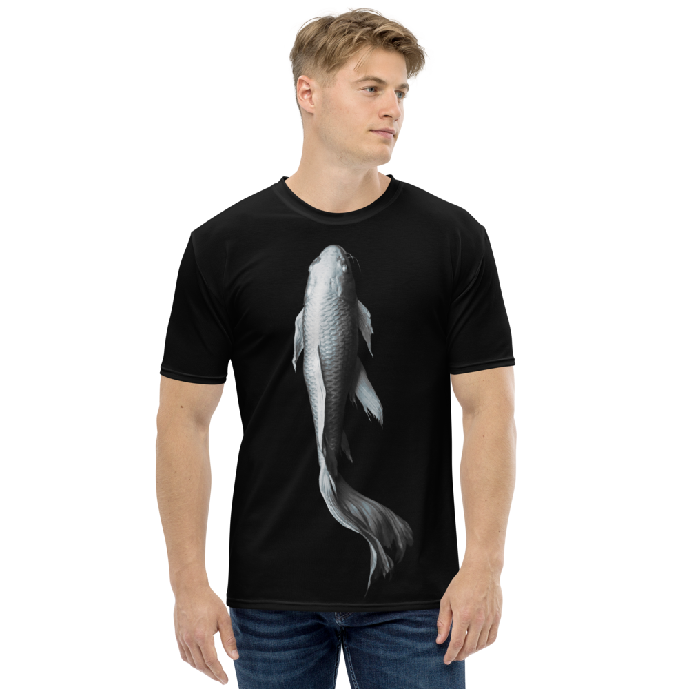 XS White Koi Fish Men's T-shirt by Design Express