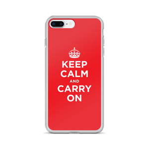 iPhone 7 Plus/8 Plus Red Keep Calm and Carry On iPhone Case iPhone Cases by Design Express