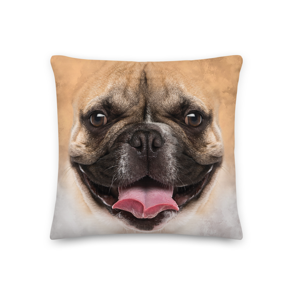 18×18 French Bulldog Premium Pillow by Design Express