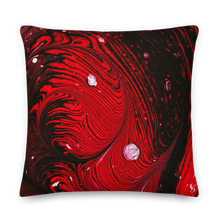 Black Red Abstract Square Premium Pillow by Design Express