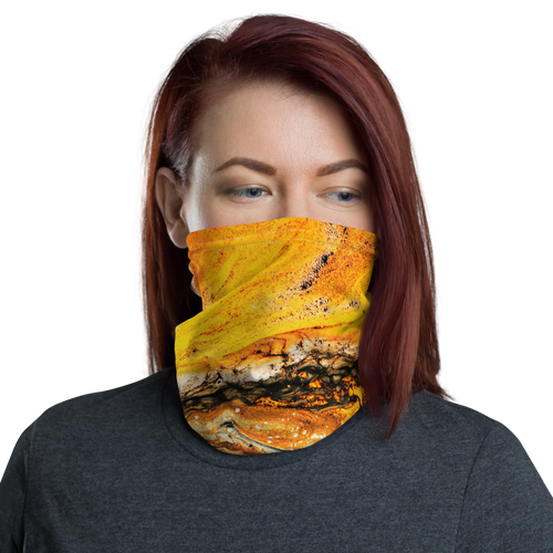 Default Title Yellow Orange Abstract Neck Gaiter Masks by Design Express