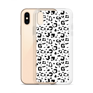 Black & White Leopard Print iPhone Case by Design Express