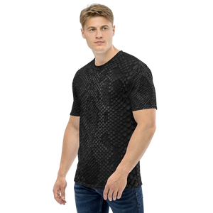 Black Snake Skin Men's T-shirt by Design Express