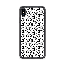 iPhone XS Max Black & White Leopard Print iPhone Case by Design Express