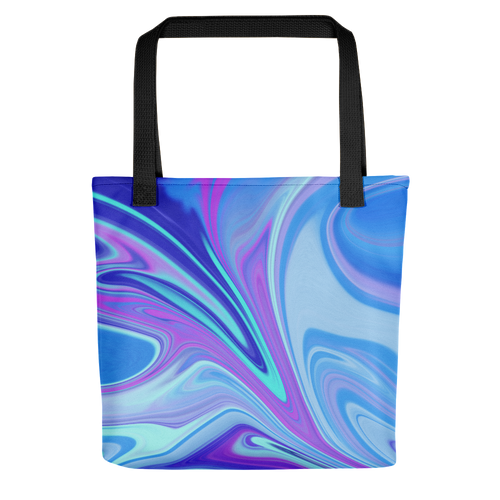 Default Title Purple Blue Watercolor Tote Bag by Design Express