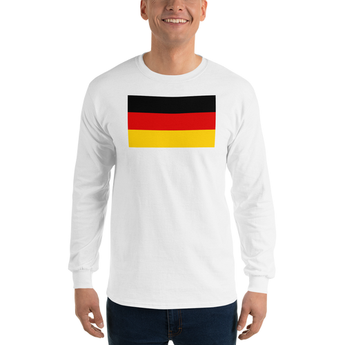 White / S Germany Flag Long Sleeve T-Shirt by Design Express