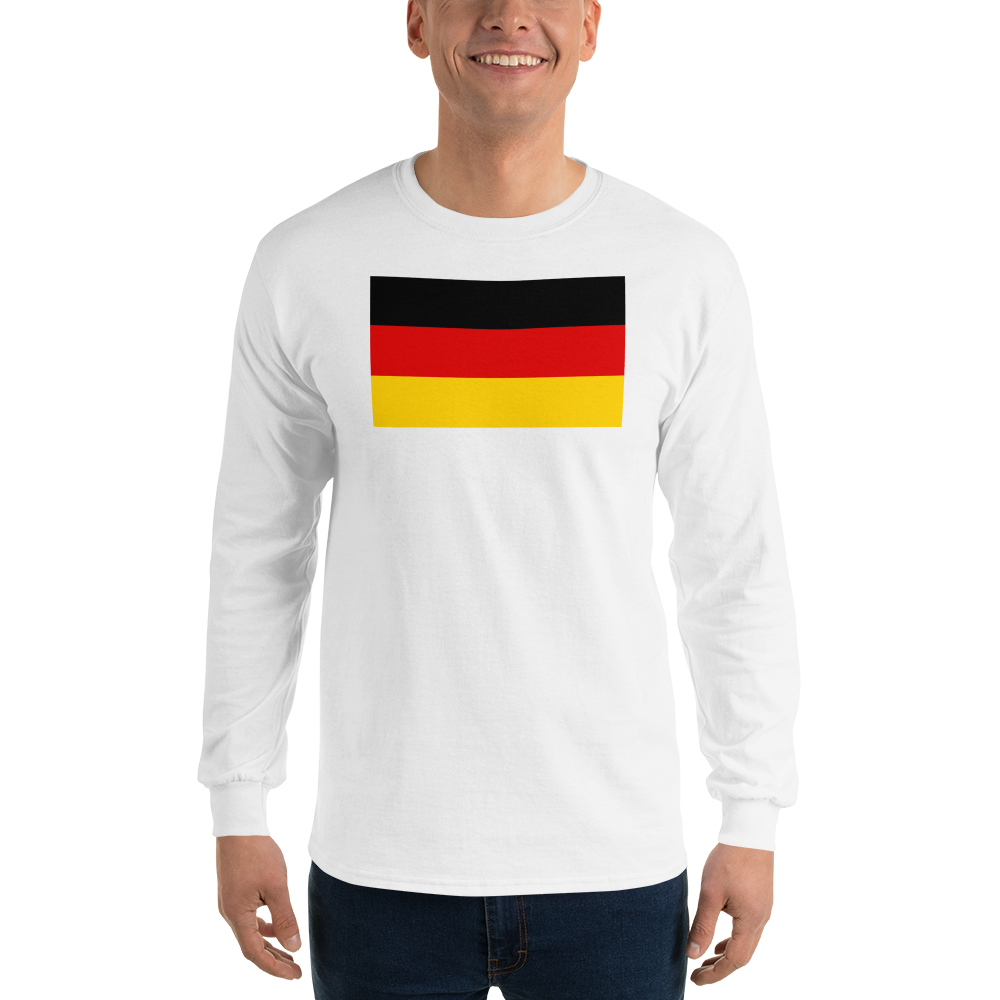 White / S Germany Flag Long Sleeve T-Shirt by Design Express