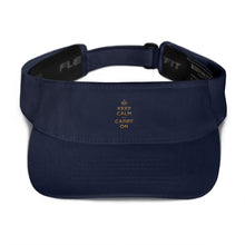 Navy Keep Calm and Carry On (Gold) Visor by Design Express