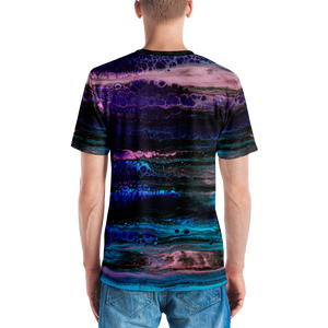 Purple Blue Abstract Men's T-shirt by Design Express