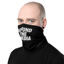 Defund The Media Italic Bold Black Neck Gaiter by Design Express