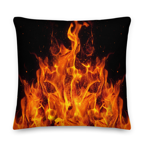 22×22 On Fire Square Premium Pillow by Design Express