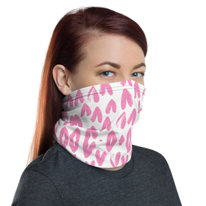 Pink Heart Pattern Neck Gaiter Masks by Design Express