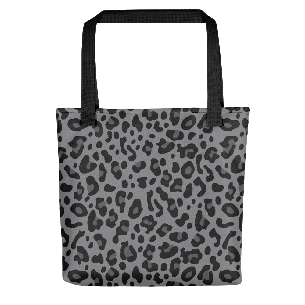 Default Title Grey Leopard Print Tote Bag by Design Express