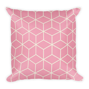 Diamonds Dusty Rose Square Premium Pillow by Design Express