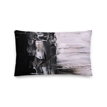 Black & White Abstract Painting Rectangle Premium Pillow by Design Express