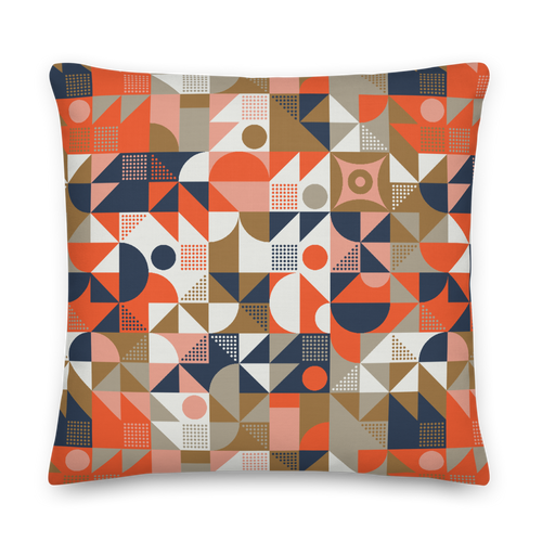 22×22 Mid Century Pattern Premium Pillow by Design Express