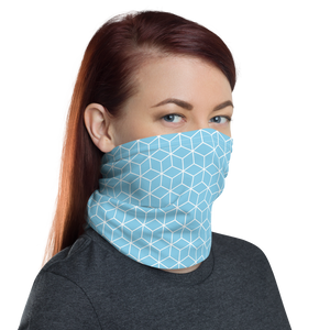 Diamond Light Blue Pattern Neck Gaiter Masks by Design Express