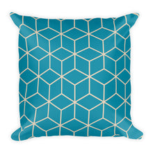 Diamonds Turquoise Pearl Square Premium Pillow by Design Express