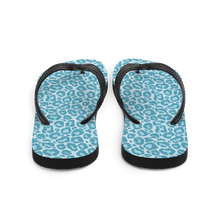 Teal Leopard Print Flip-Flops by Design Express