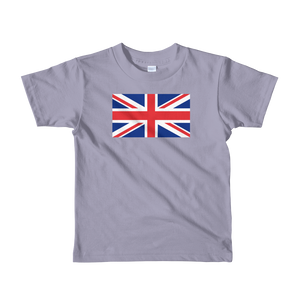 Slate / 2yrs United Kingdom Flag "Solo" Short sleeve kids t-shirt by Design Express