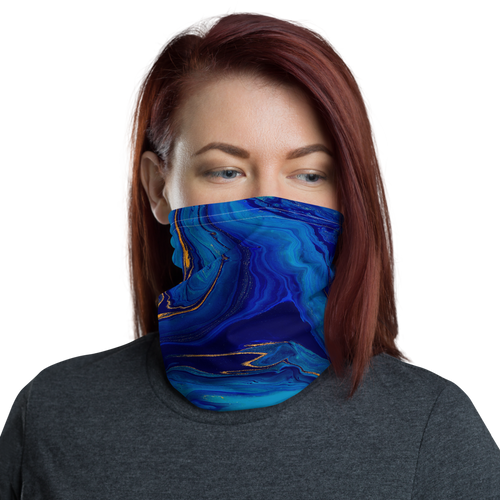 Default Title Blue Marble Neck Gaiter Masks by Design Express