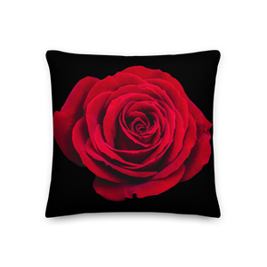 Charming Red Rose Square Premium Pillow by Design Express