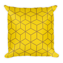 Diamonds Yellow Square Premium Pillow by Design Express