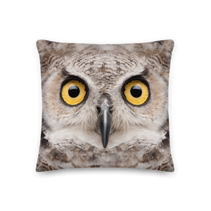 Great Horned Owl Square Premium Pillow by Design Express