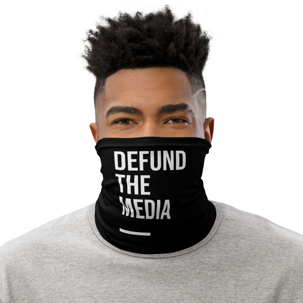 Default Title Defund The Media Condensed Black Neck Gaiter by Design Express