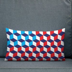 America "Cubes" Patterns Rectangular Premium Pillow by Design Express