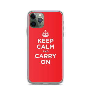 iPhone 11 Pro Red Keep Calm and Carry On iPhone Case iPhone Cases by Design Express