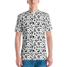 XS Black & White Leopard Print Men's T-shirt by Design Express