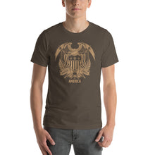 Army / S United States Of America Eagle Illustration Gold Reverse Short-Sleeve Unisex T-Shirt by Design Express