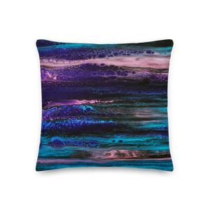 Purple Blue Abstract Square Premium Pillow by Design Express