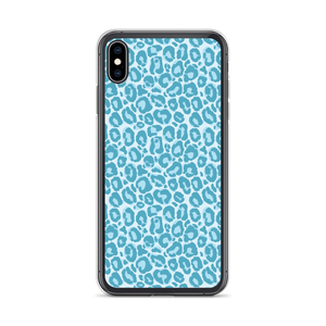 iPhone XS Max Teal Leopard Print iPhone Case by Design Express