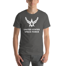 Asphalt / S United States Space Force "Reverse" Short-Sleeve Unisex T-Shirt by Design Express