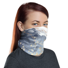 Soft Blue Gold Neck Gaiter by Design Express