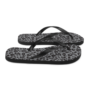 Grey Leopard Print Flip-Flops by Design Express