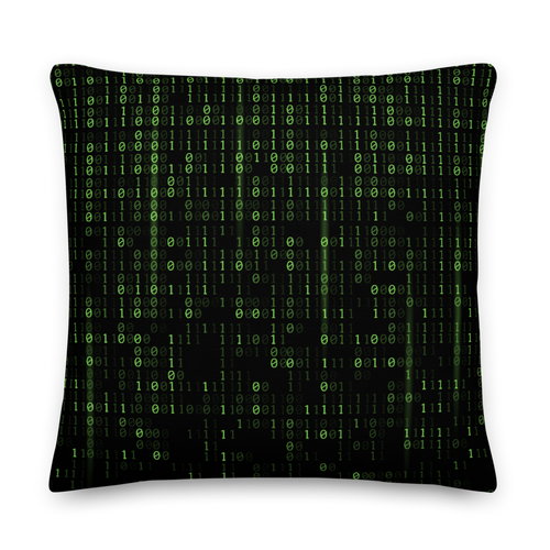 22×22 Binary Code Premium Pillow by Design Express