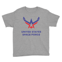 Heather Grey / XS United States Space Force Youth Short Sleeve T-Shirt by Design Express