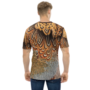 Brown Pheasant Feathers Men's T-shirt by Design Express