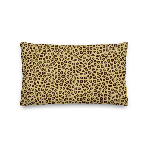 20×12 Yellow Leopard Print Premium Pillow by Design Express