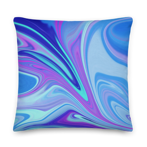 Purple Blue Watercolor Premium Pillow by Design Express