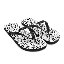 Black & White Leopard Print Flip-Flops by Design Express