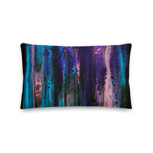 Purple Blue Abstract Rectangle Premium Pillow by Design Express