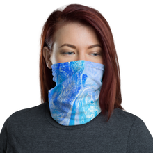 Default Title Blue Watercolor Marble Neck Gaiter Masks by Design Express