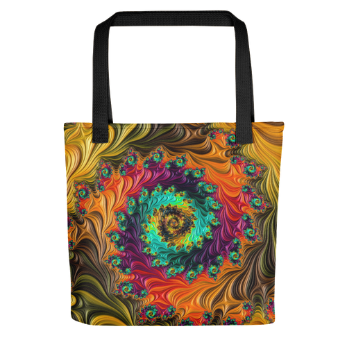 Default Title Multicolor Fractal Tote bag by Design Express