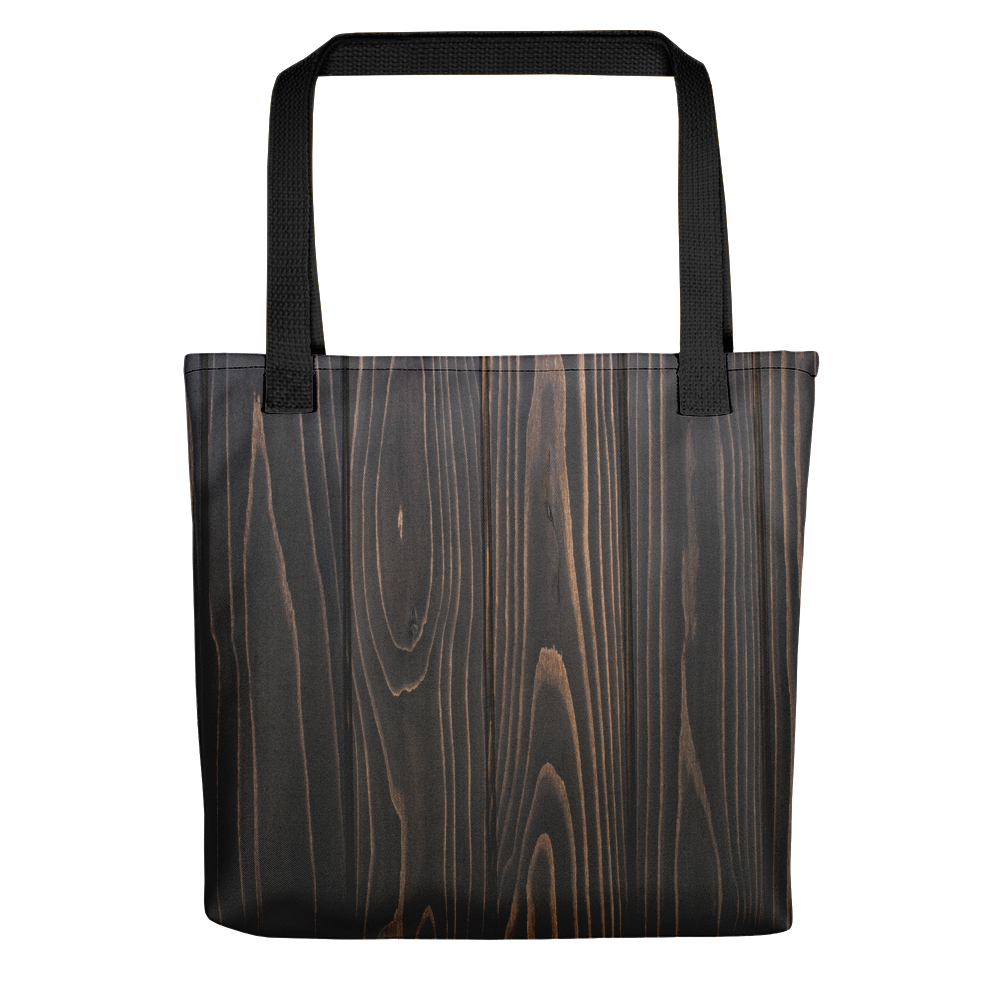 Default Title Black Wood Print Background Tote Bag by Design Express