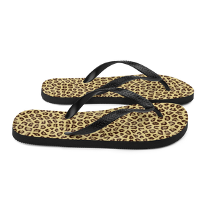 Yellow Leopard Print Flip-Flops by Design Express